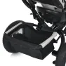 Велосипед-коляска с родительской ручкой TURBOTRIKE MT 1006-12 резиновые надувные колеса, Серо-черный