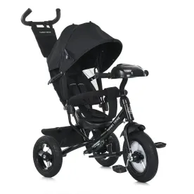 Велосипед-коляска с родительской ручкой TURBO TRIKE MT 1006-1 резиновые надувные колеса, Черный
