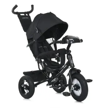 Велосипед-коляска з батьківською ручкою TURBO TRIKE MT 1006-1 гумові надувні колеса, Чорний