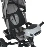 Велосипед-коляска с родительской ручкой TURBO TRIKE MT 1006-8 резиновые надувные колеса, Светло-серый