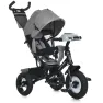 Велосипед-коляска с родительской ручкой TURBO TRIKE MT 1006-8 резиновые надувные колеса, Светло-серый
