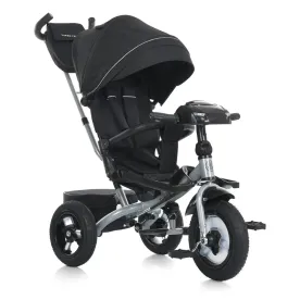 Велосипед-коляска с родительской ручкой TURBO TRIKE MT 1007-1 поворотное сиденье, надувные колеса, Черный
