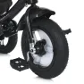 Велосипед-коляска с родительской ручкой TURBO TRIKE MT 1007-13 поворот сиденья, надувные колеса, Серый