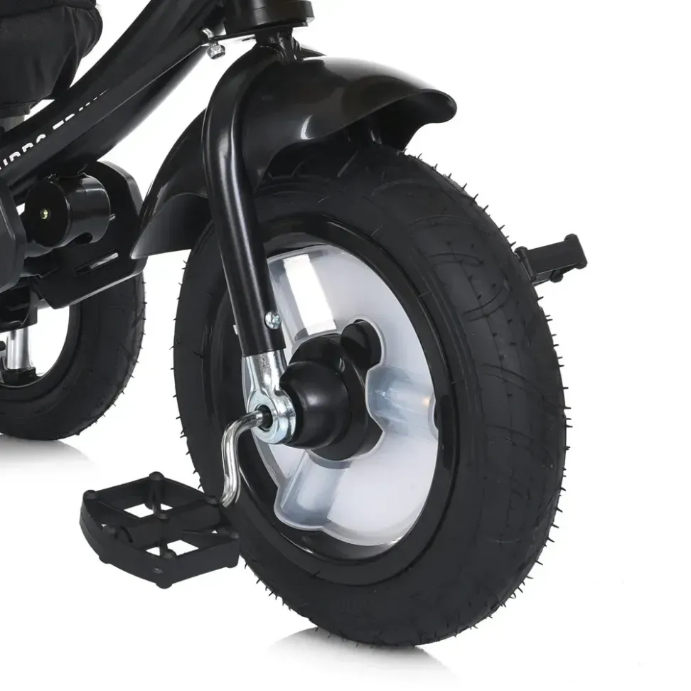 Велосипед-коляска с родительской ручкой TURBO TRIKE MT 1007-13 поворот сиденья, надувные колеса, Серый