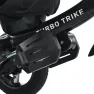 Велосипед-коляска с родительской ручкой TURBO TRIKE MT 1007-13 поворот сиденья, надувные колеса, Серый