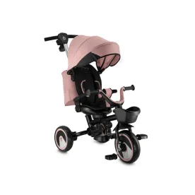 Детский трехколесный велосипед MoMi Ivi Pink поворотное сиденье 360° велосипед детский с родительской ручкой трехколесный