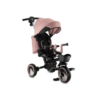 Детский трехколесный велосипед MoMi Ivi Pink поворотное сиденье 360° велосипед детский с родительской ручкой трехколесный