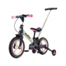Двухколесный велосипед-трансформер Best Trike BT-12755 с родительской ручкой и ручным тормозом, Черно-розовый