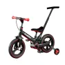 Двухколесный велосипед-трансформер Best Trike BT-84119 с родительской ручкой и ручным тормозом, Черно-красный