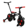 Детский трехколесный велосипед-трансформер Best Trike 23031 с родительской ручкой и съемными педалями, Черно-красный