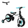 Детский трехколесный велосипед-трансформер Best Trike 23031 с родительской ручкой и съемными педалями, Черно-голубой