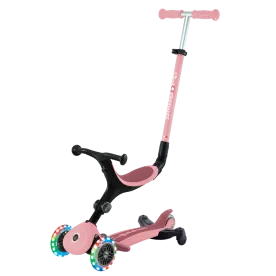 Детский самокат Globber Foldable GO-UP Active Lights 360 Pink