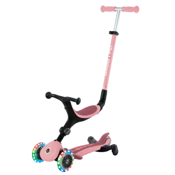 Дитячий самокат Globber Foldable GO-UP Active Lights 360 Pink