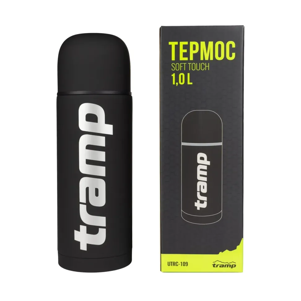 Термос Tramp Soft Touch 1.0 л черный
