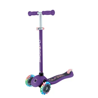 Дитячий самокат Globber Primo Lights Dark Purple від 3 до 7 років (423-603-4)