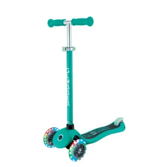 Дитячий самокат Globber Primo Lights Emerald Green від 3 до 7 років (423-607-4)