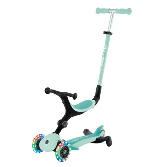 Дитячий самокат Globber Foldable GO-UP Active Lights 360 мятний