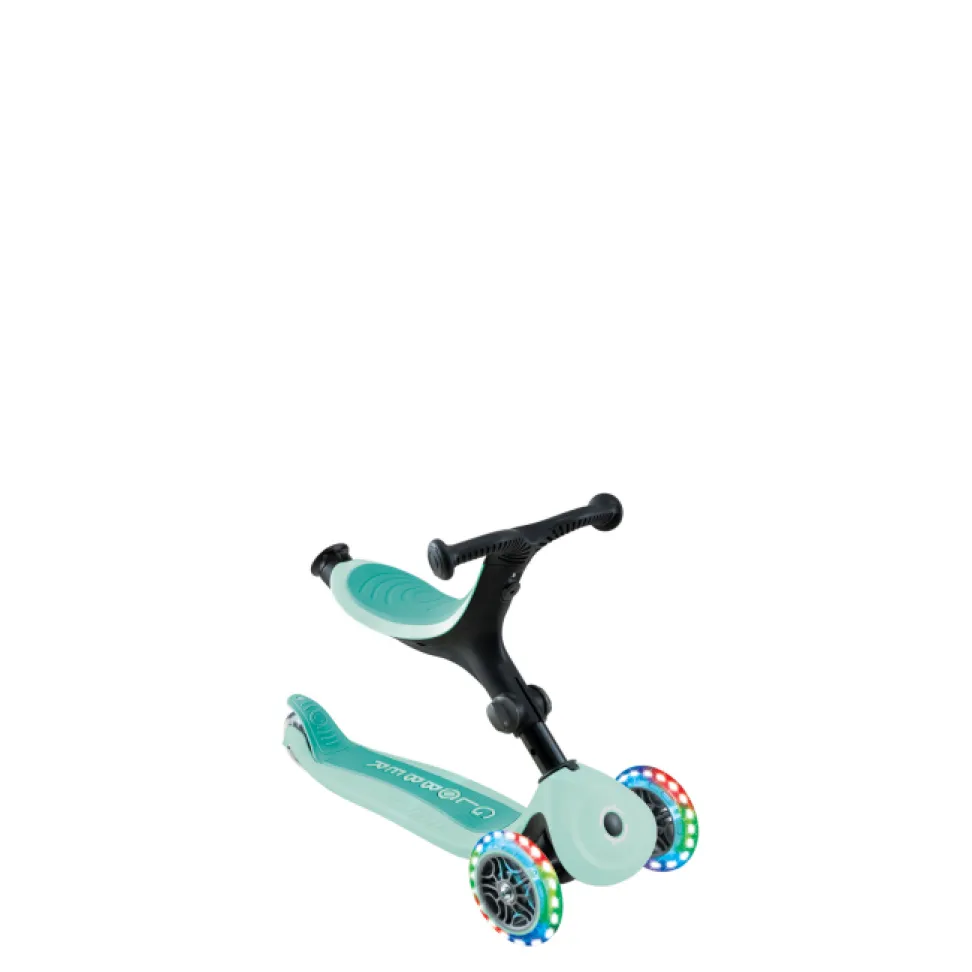 Детский самокат Globber Foldable GO-UP Active Lights 360 мятный