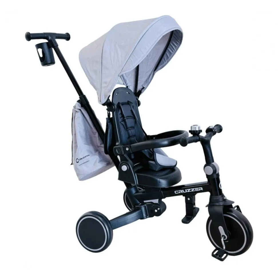Дитячий велосипед-трансформер 5в1 Cruzzer Trike 5s grey