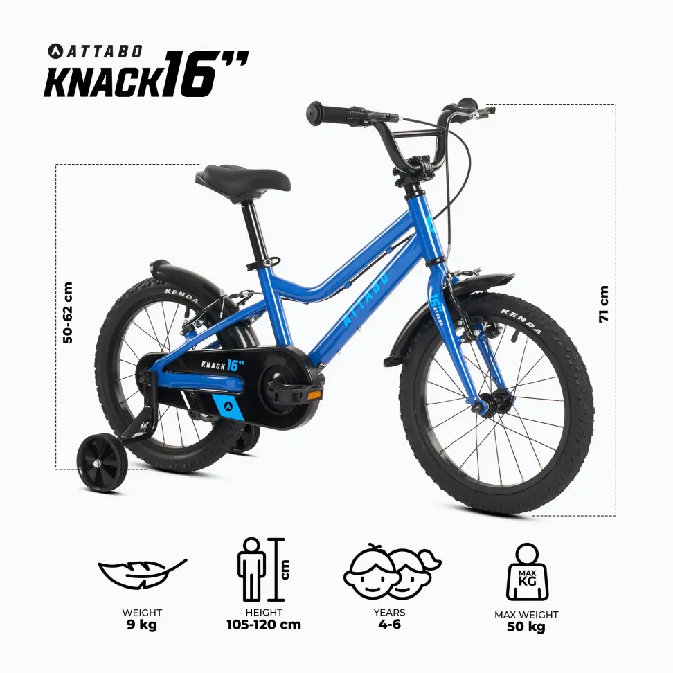 Детский велосипед ATTABO KNACK 16" синий