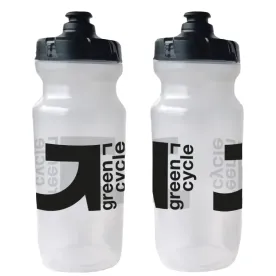 Фляга 0,6 Green Cycle GBT-516 с увеличенным клапаном, прозрачная с черным