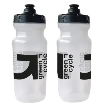 Фляга 0,6 Green Cycle GBT-516 зі збільшенним клапаном, прозора з чорним