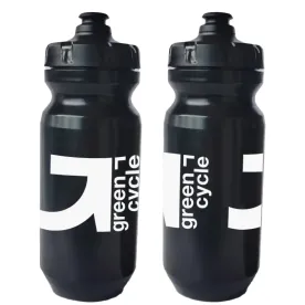 Фляга 0,6 Green Cycle GBT-516 с увеличенным клапаном, черная с белым