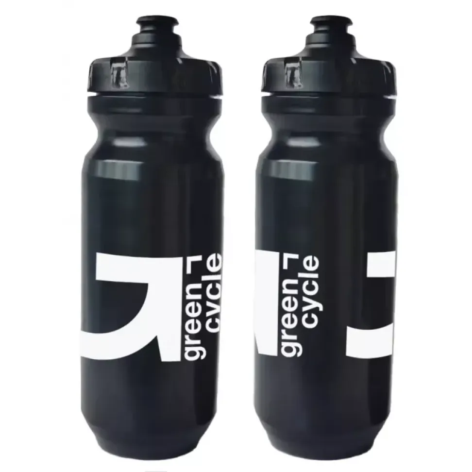 Фляга 0,75 Green Cycle GBT-517 с увеличенным клапаном, черная с белым