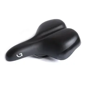 Сідло Green Cycle Comfort 198, сталеві рейли, чорне