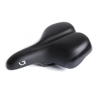Сідло Green Cycle Comfort 198, сталеві рейли, чорне