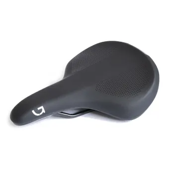 Сідло Green Cycle Comfort Foam 190, сталеві рейли, чорне
