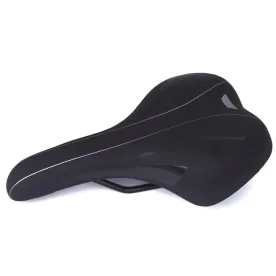 Седло Green Cycle GCS-2607, 280мм x 175мм, стальные рейлы, черное