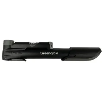 Мінінасос Green Cycle GPM-041CP, пластиковий з манометром, Presta+Schrader, 120psi