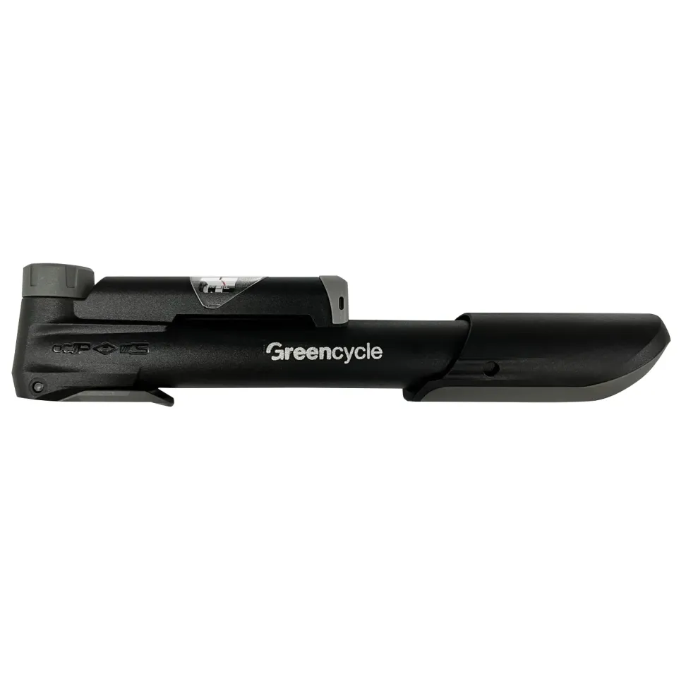 Мининасос Green Cycle GPM-041CP, пластиковый с манометром, Presta+Schrader, 120psi