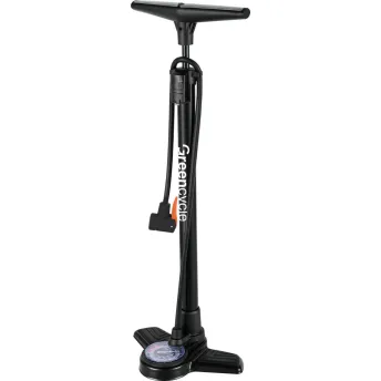 Насос напольный Green Cycle GPF-055 стальной корпус, с манометром, Presta+Schrader, 160psi