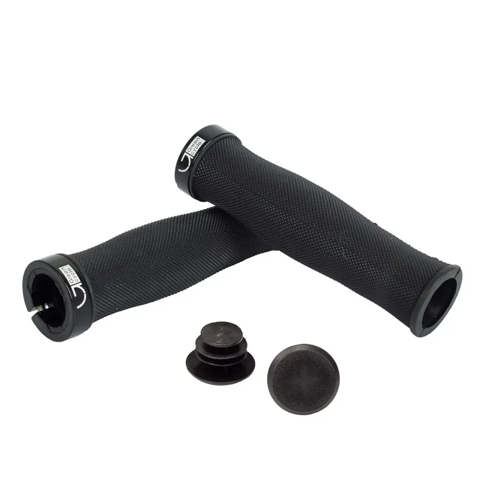 Гріпси Green Cycle GGR-417 130mm чорний з одним чорним замком