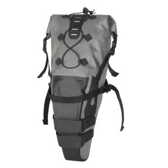 Сумка підсідельна туристична Green Cycle Roll Top, 11л, сіра з чорним