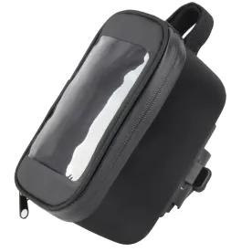 Сумка на верхнюю трубу рамы Green Cycle Phone hard bag, с отделением для телефона, черная