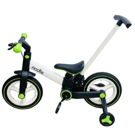Велосипед трансформер 4в1 Nadle Go-Up с родительской ручкой и тормозом white Green