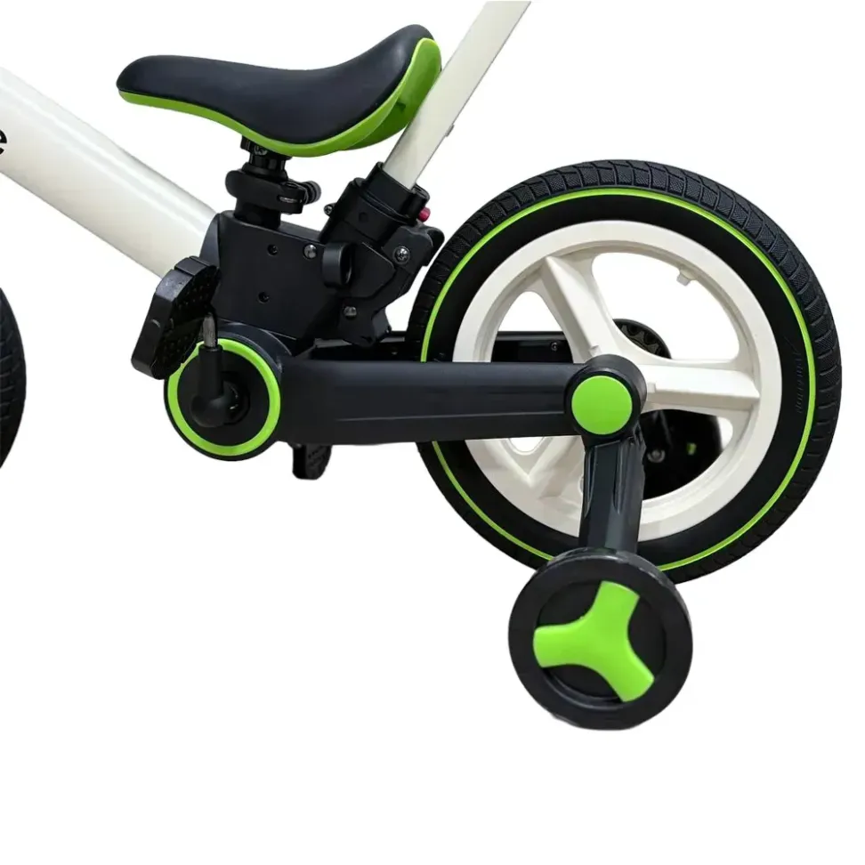 Велосипед трансформер 4в1 Nadle Go-Up с родительской ручкой и тормозом white Green