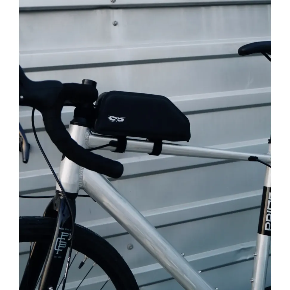 Сумка на верхню трубу рами Green Cycle Runa, водонепроникна, 23х6,5х10см, 1,5 л, чорний