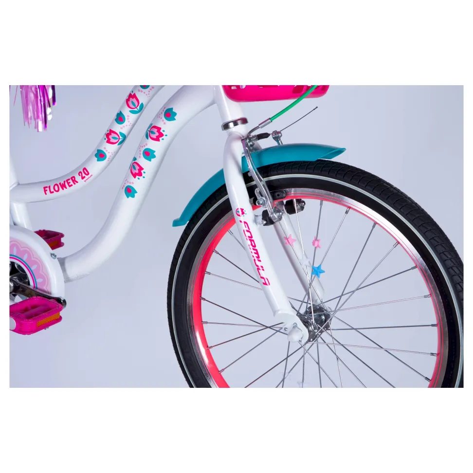 ВЕЛОСИПЕД FORMULA FLOWER PREMIUM 20" white
