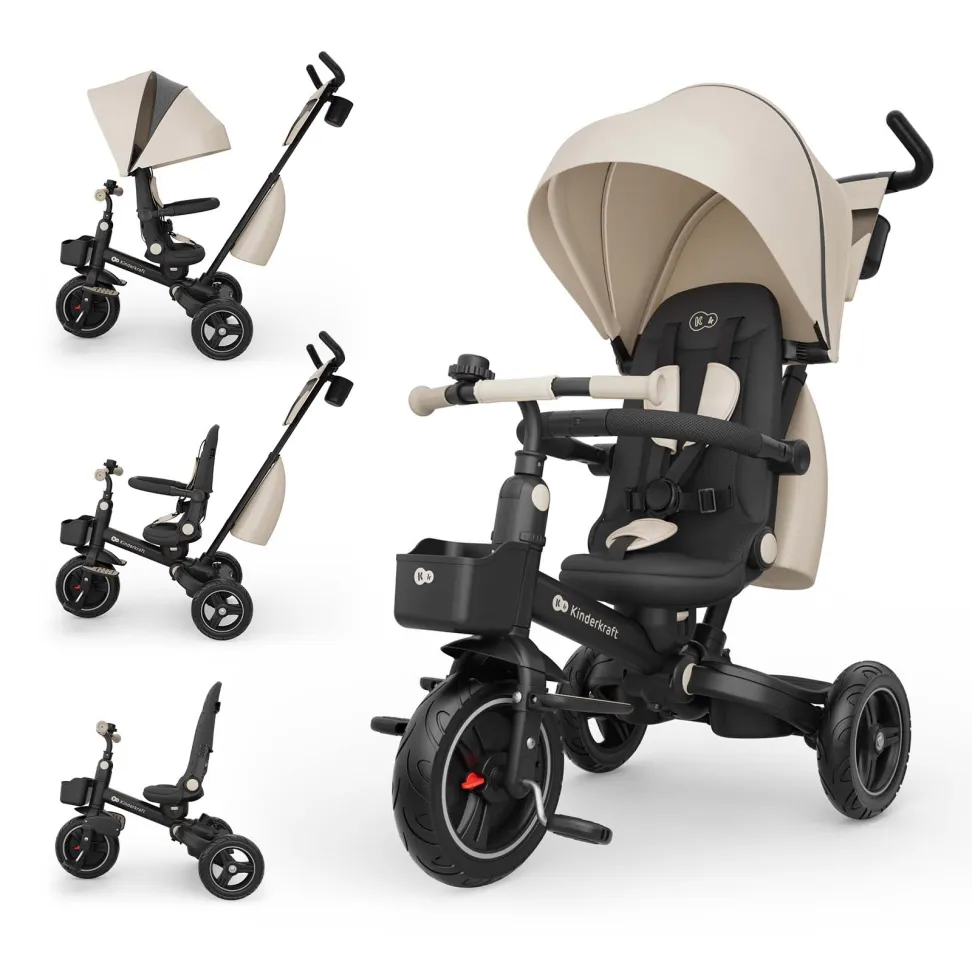 Триколісний велосипед Kinderkraft Spinstep 2 Plus Beige