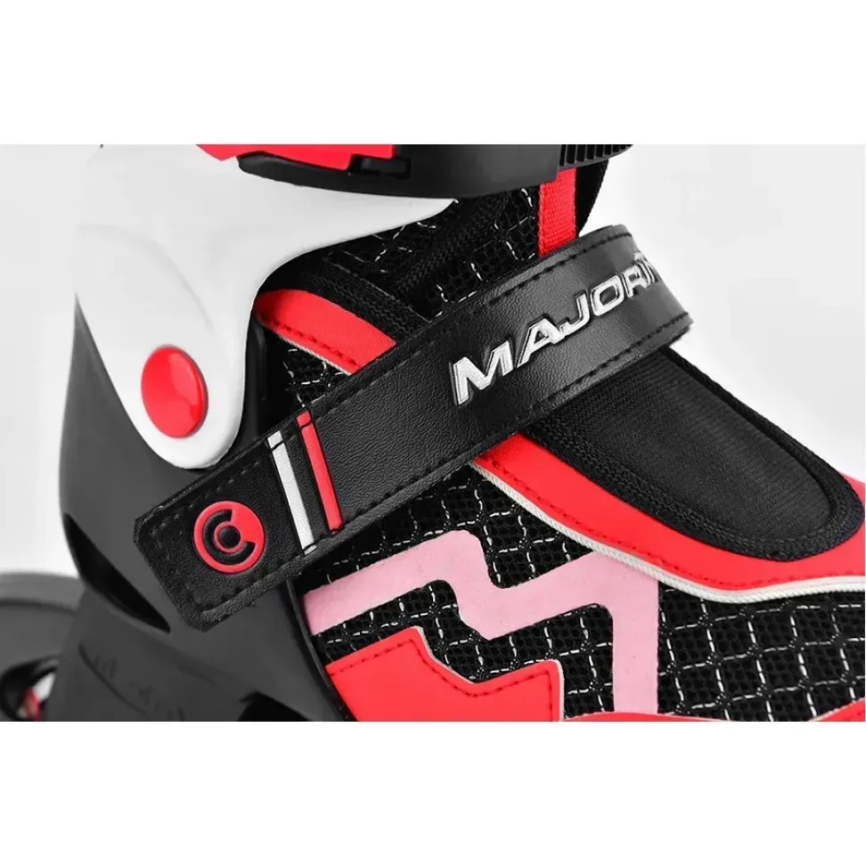 Micro роликовые коньки Majority red-black