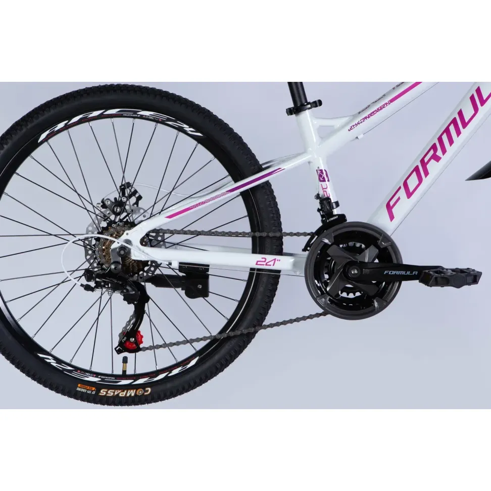 Велосипед AL 24" Formula BLACKWOOD DD FR рама-12,5" бело-розовый 2026