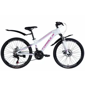 Велосипед AL 24" Formula BLACKWOOD DD FR рама-12,5" бело-розовый 2026