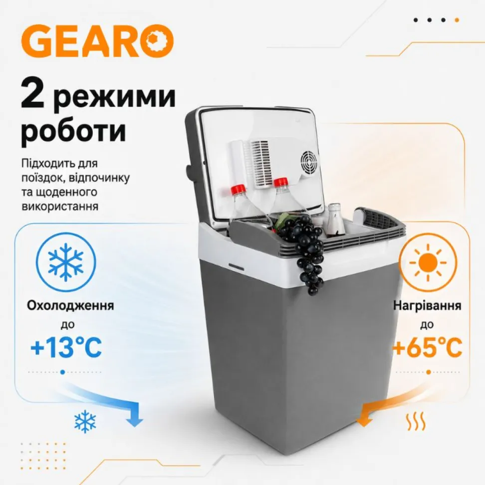 Автохолодильник термоэлектрический 29л Gearo 12/24В 60W