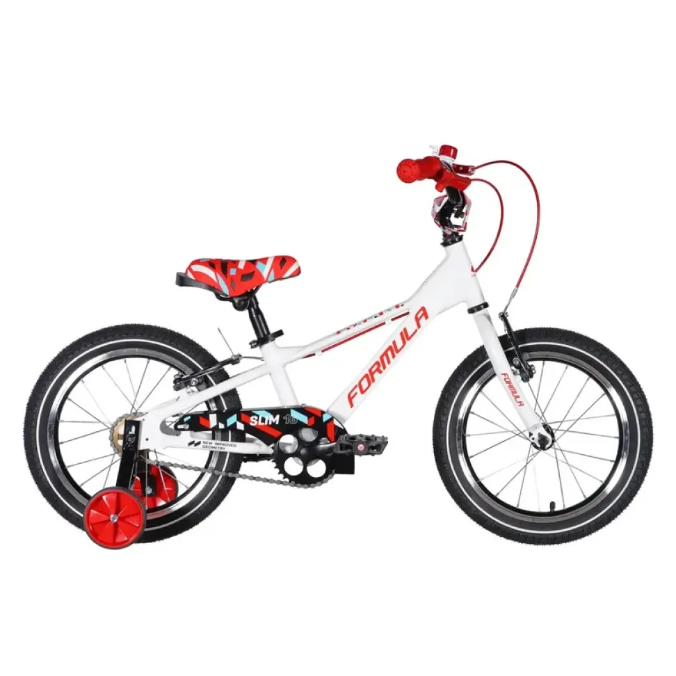 Велосипед AL 16" Formula Kid SLIM Vbr FR рама-8,5" белый с красным 2026