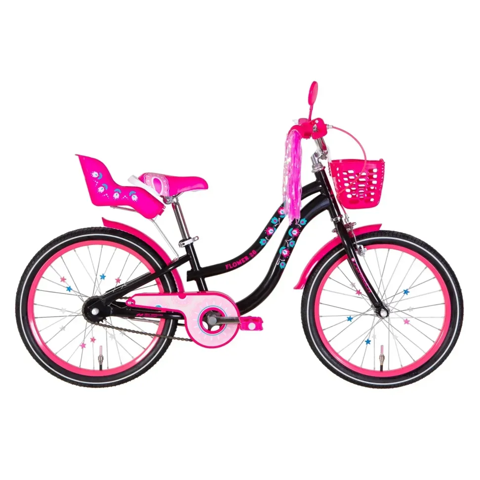 Велосипед ST 20" Formula Kid FLOWER PREMIUM BH рама-10" черный с розовым 2026