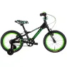 Велосипед AL 16" Formula Kid SLIM Vbr FR рама-8,5" черный с зеленым 2026